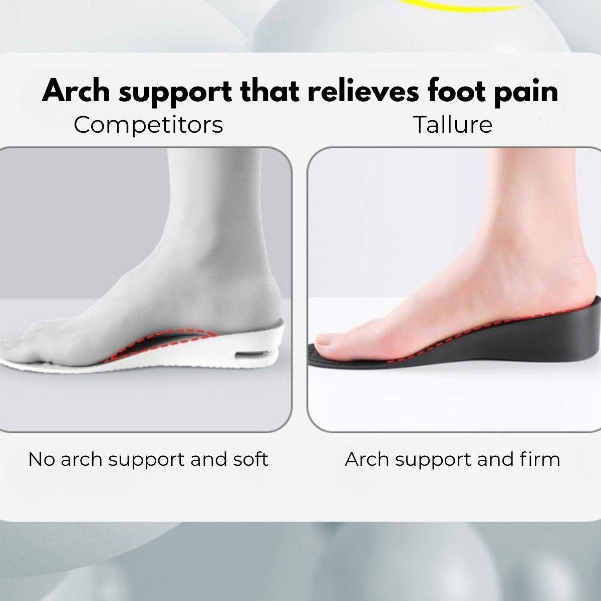 Tallure Active Support Insoles - 1.2" (3cm)
