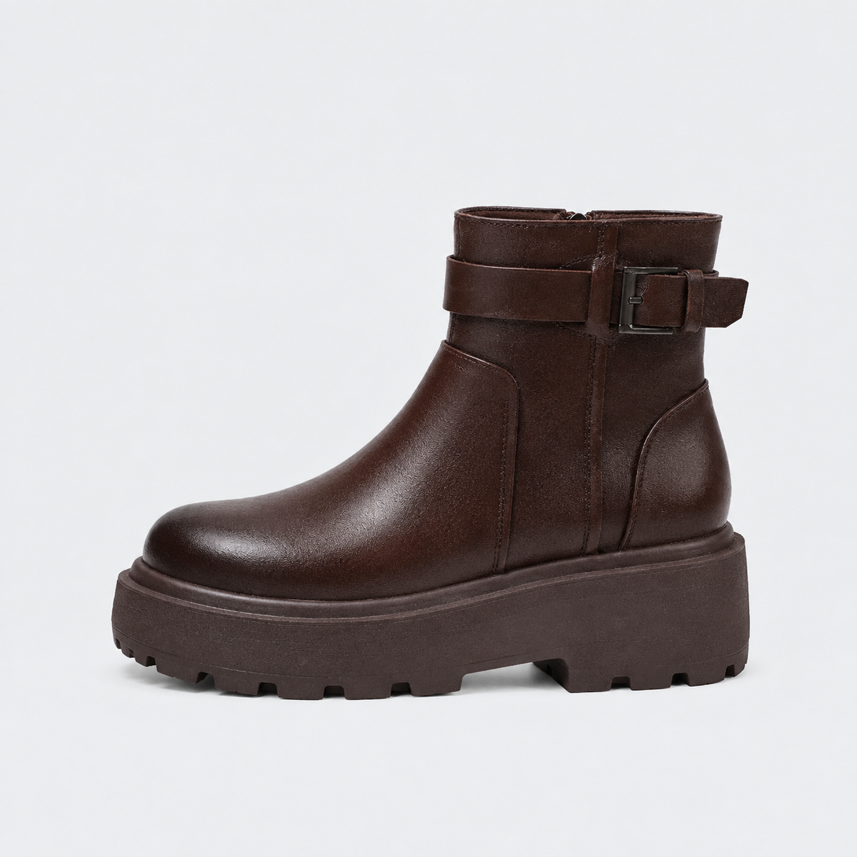 Women's Elsa Platform Leather Boots - 6cm/2.4in