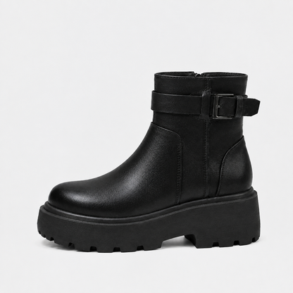 Women's Elsa Platform Leather Boots - 6cm/2.4in