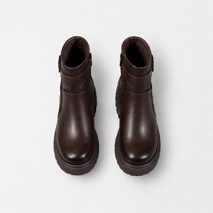 Women's Elsa Platform Leather Boots - 6cm/2.4in