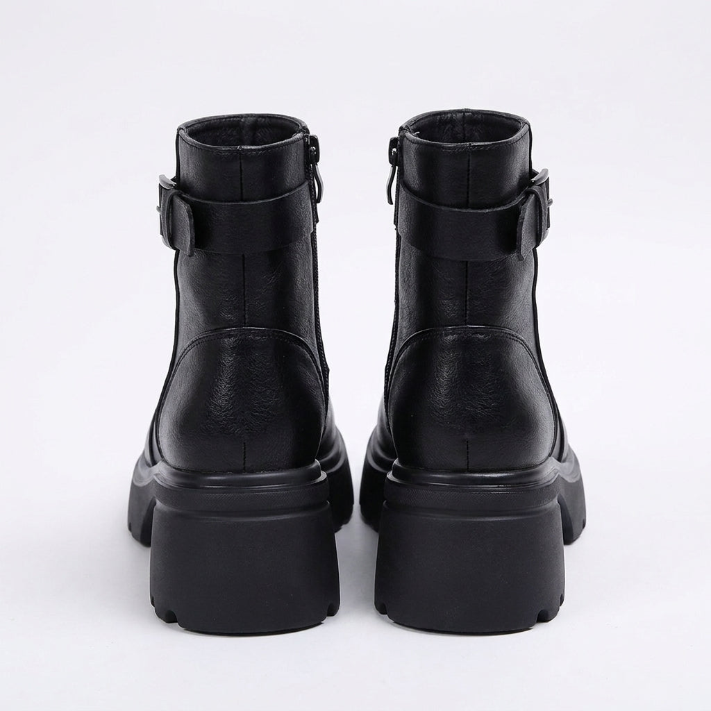 Women's Elsa Platform Leather Boots - 6cm/2.4in