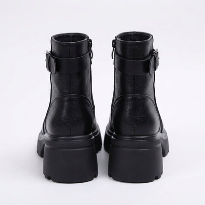 Women's Elsa Platform Leather Boots - 6cm/2.4in