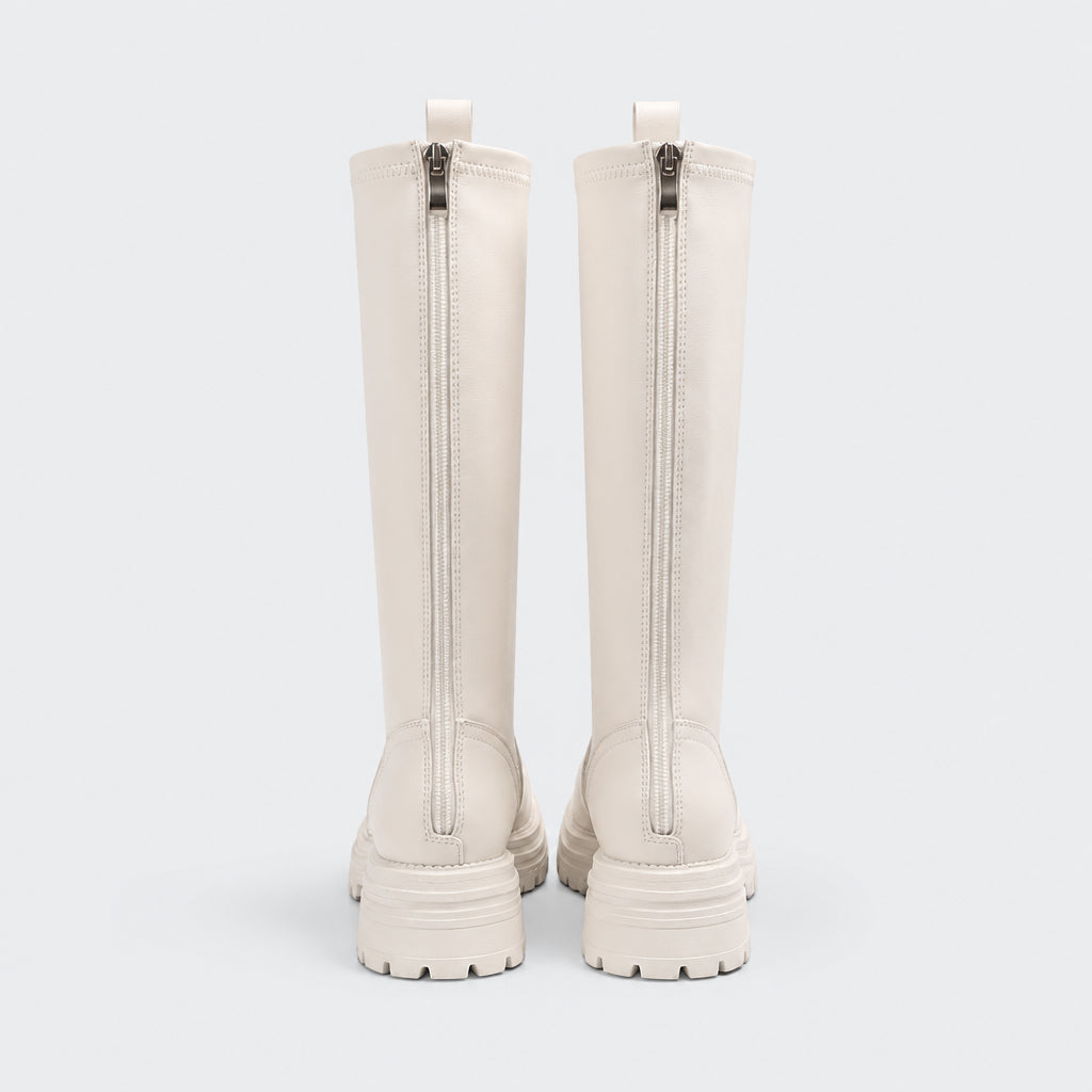 Kate Knee High Back Zip Boots - 8cm/3.2in
