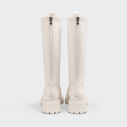 Kate Knee High Back Zip Boots - 8cm/3.2in