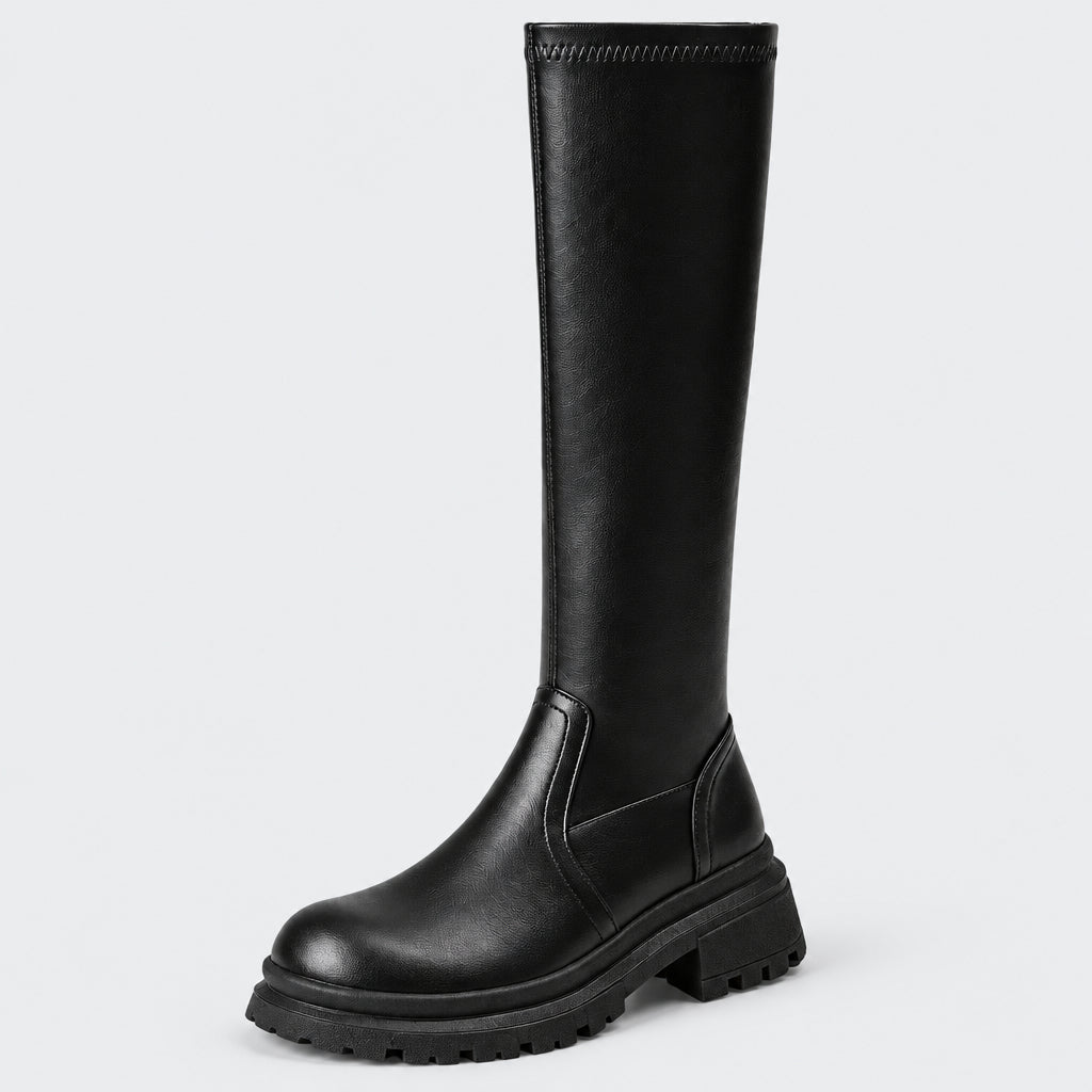 Kate Knee High Back Zip Boots - 8cm/3.2in