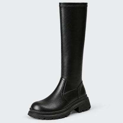 Kate Knee High Back Zip Boots - 8cm/3.2in