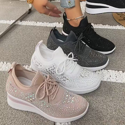 Gem Wedge Sneakers - 2.4in/6cm